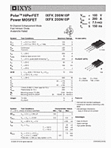 DataSheet IXFK200N10P pdf